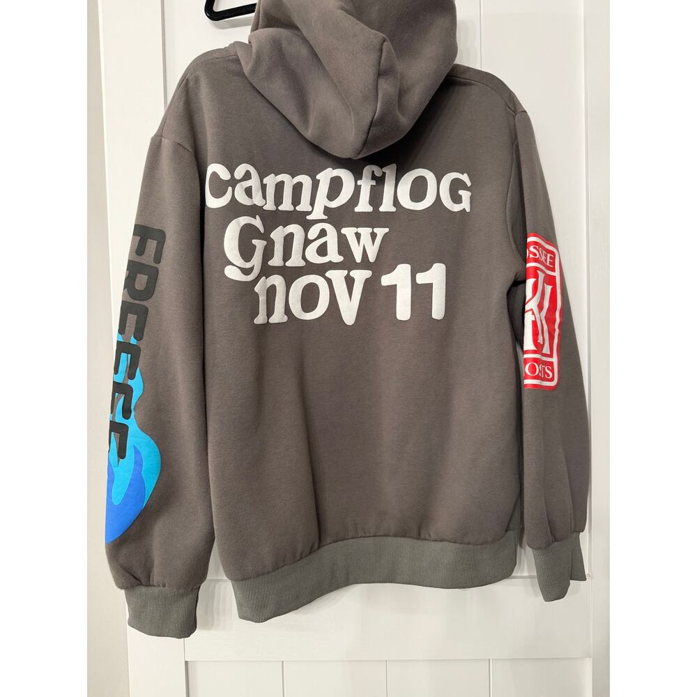 Lucky Me I See Ghosts hoodie gray sz L-collab Kanye West Kid Cudi Cactus Plant